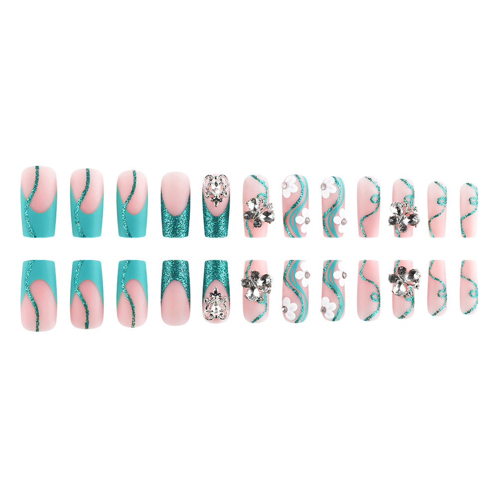 Luxury Crystal-Embellished Press-On Nails Bowlift