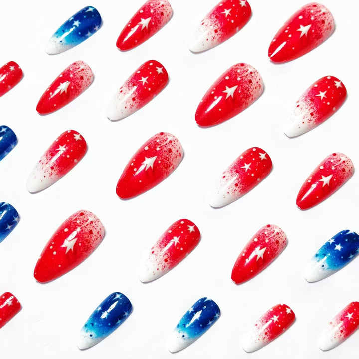 Artificial nails in creative star design Bowlift