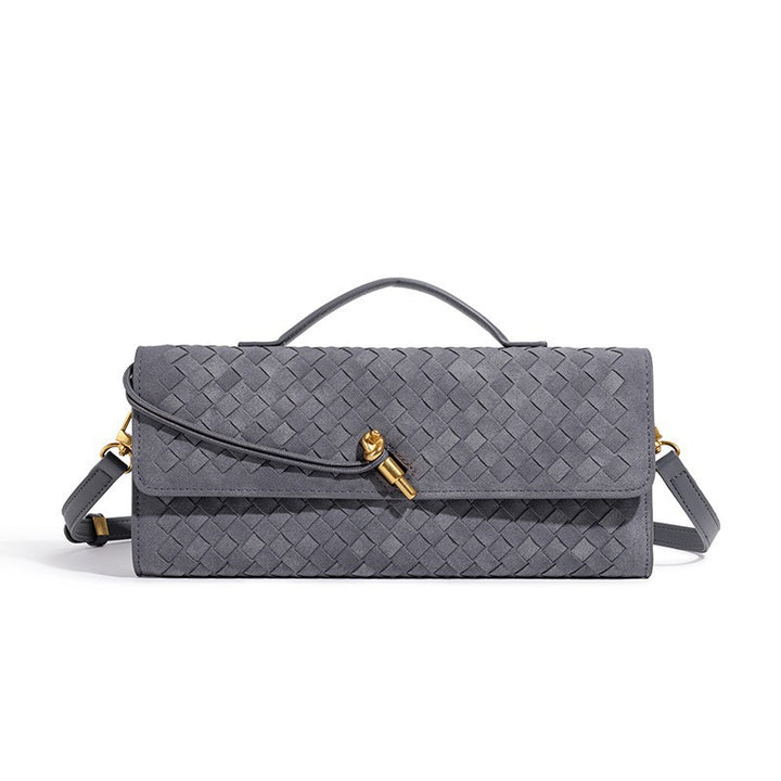 Woven Leather Clutch Bowlift