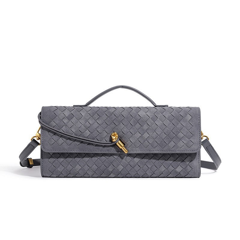Textured Suede Clutch Bag Bowlift