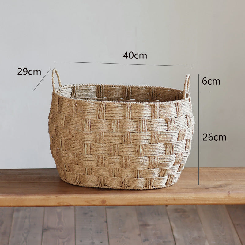 Storage baskets made of woven natural material Bowlift