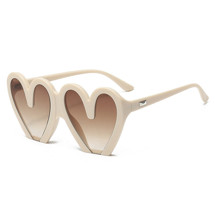 Oversized Heart Frame Sunglasses
