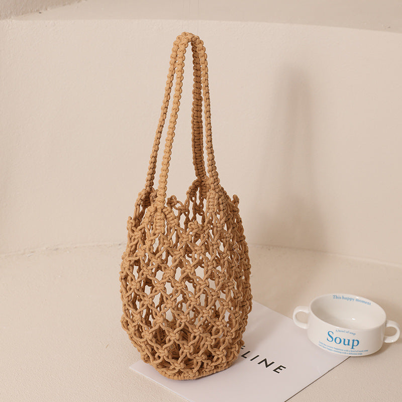 Macrame Tote Bag with Unique Lacing Bowlift