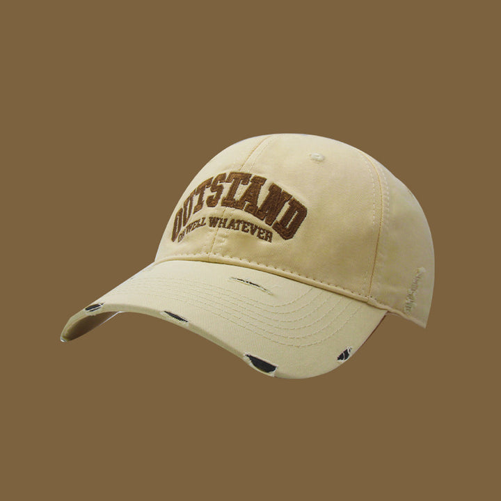 Unisex Distressed Casual Cap Bowlift
