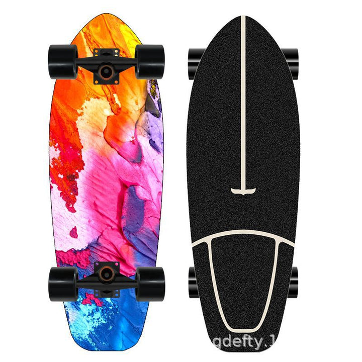 Artistic Lion Design Skateboard Bowlift