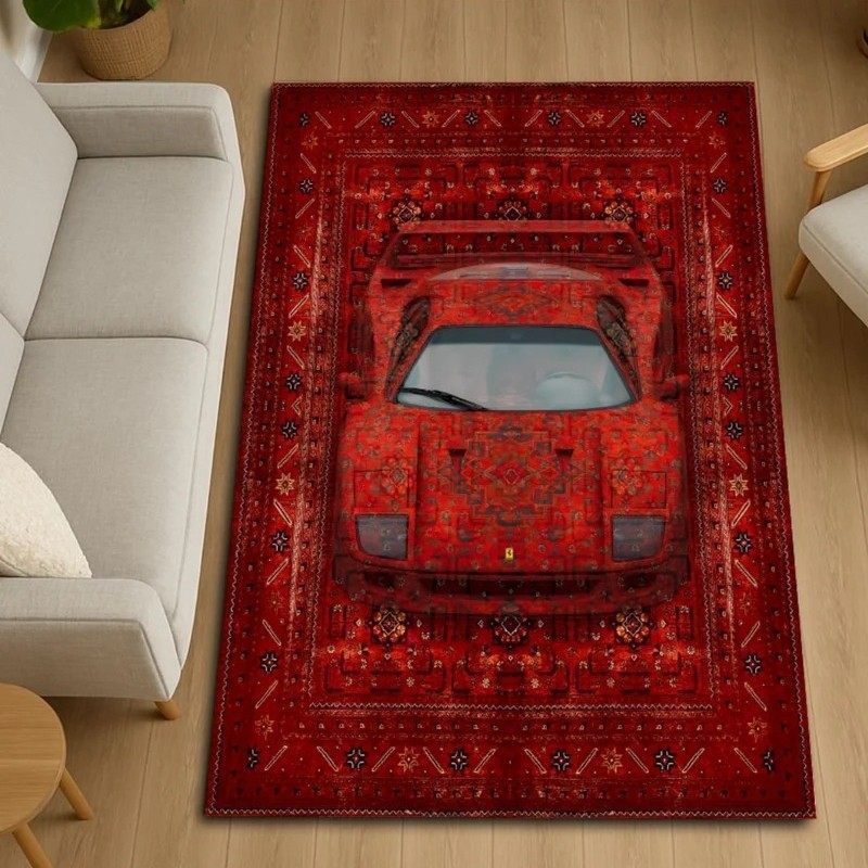 3D Car Illusion Area Rug
