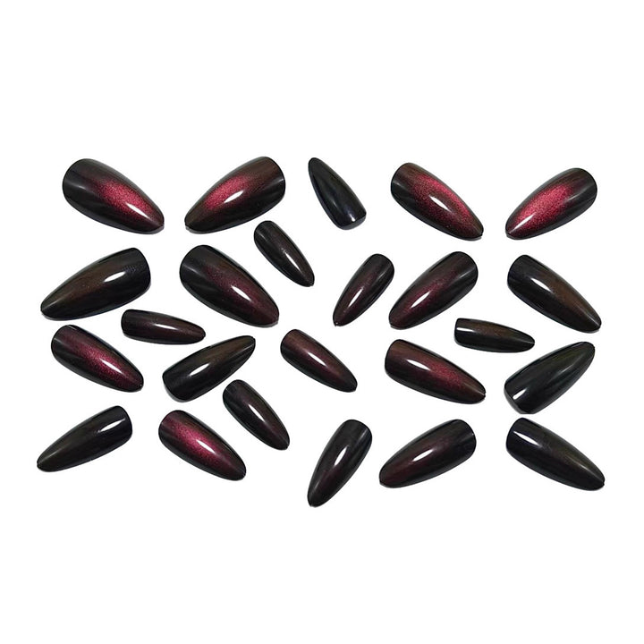 Artificial nails with high-gloss finish and gradient Bowlift