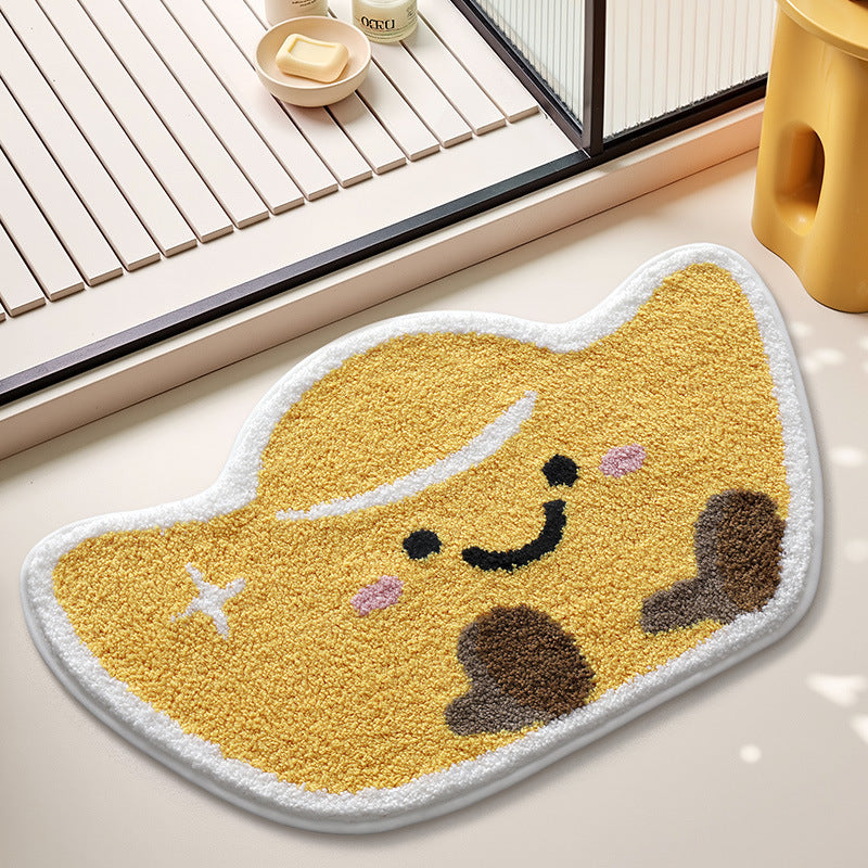 Unisex Cute Citrus Fruit Design Bath Mat Bowlift
