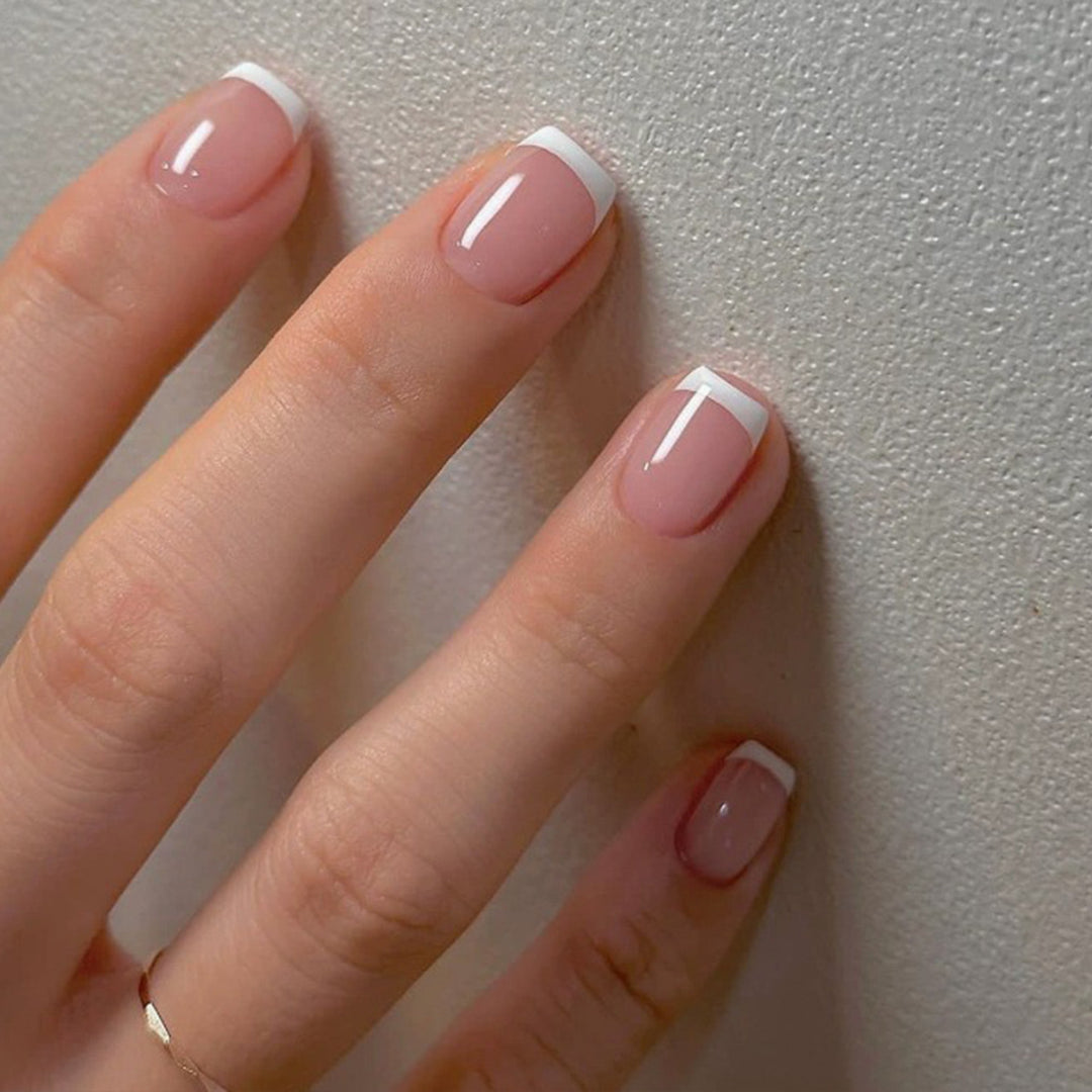 Premium French Tip Press-On Nail Set Bowlift