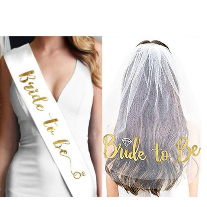 Ladies' Decorative Headband with "Bride" Inscription Bowlift