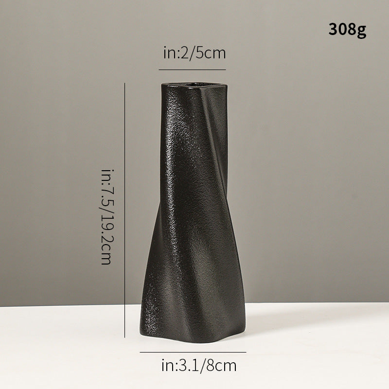 Abstract Twist-Shape Decorative Vase