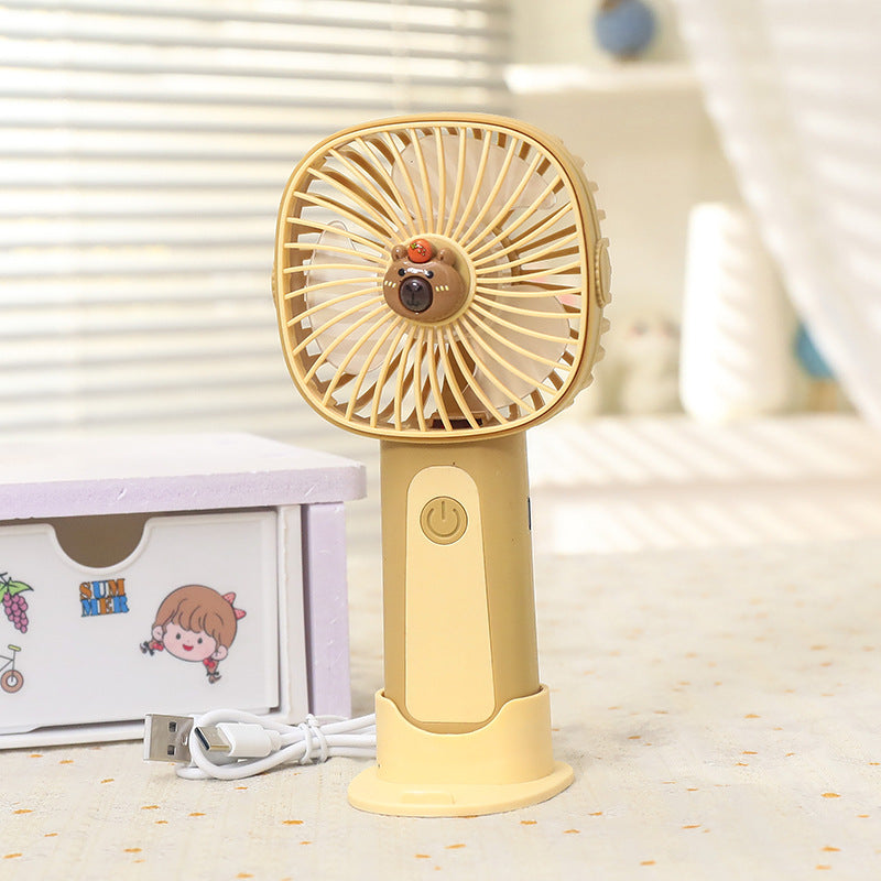 Ladies Compact Hand Fan with Spray Function and USB Charging Option Bowlift