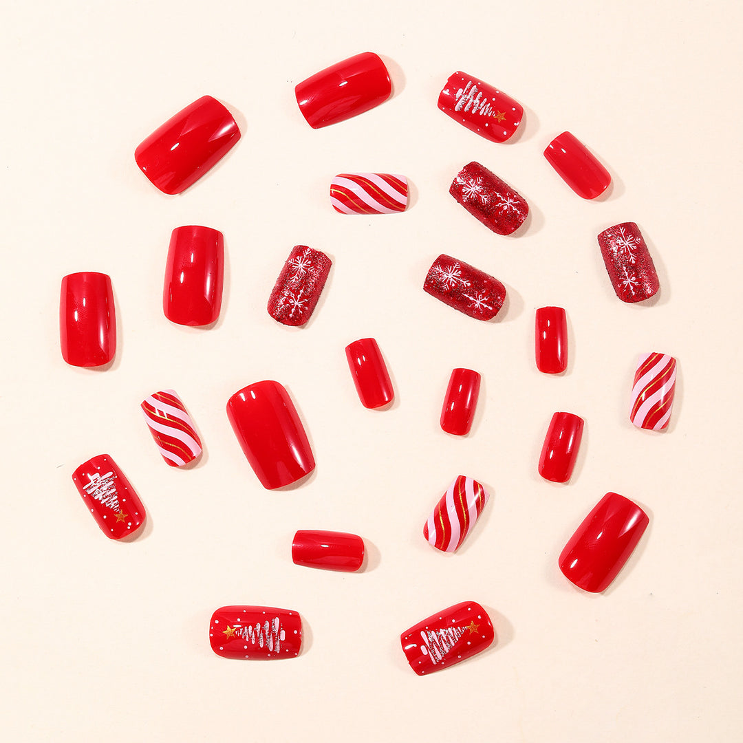 Festive Winter-Themed Nail Art Set Bowlift