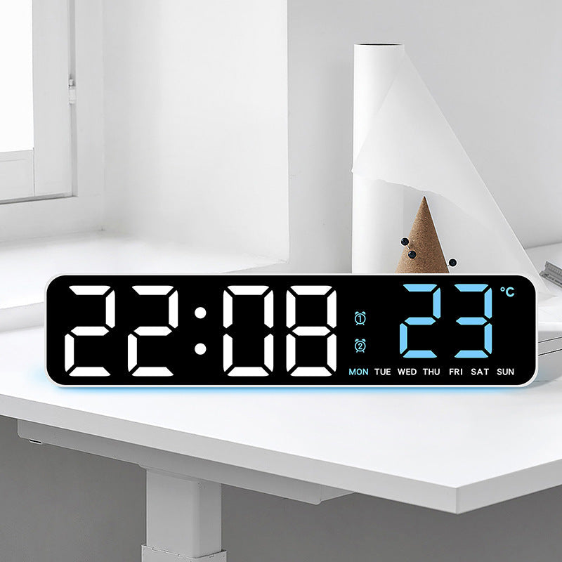 Digital Alarm Clock with Temperature Display Bowlift