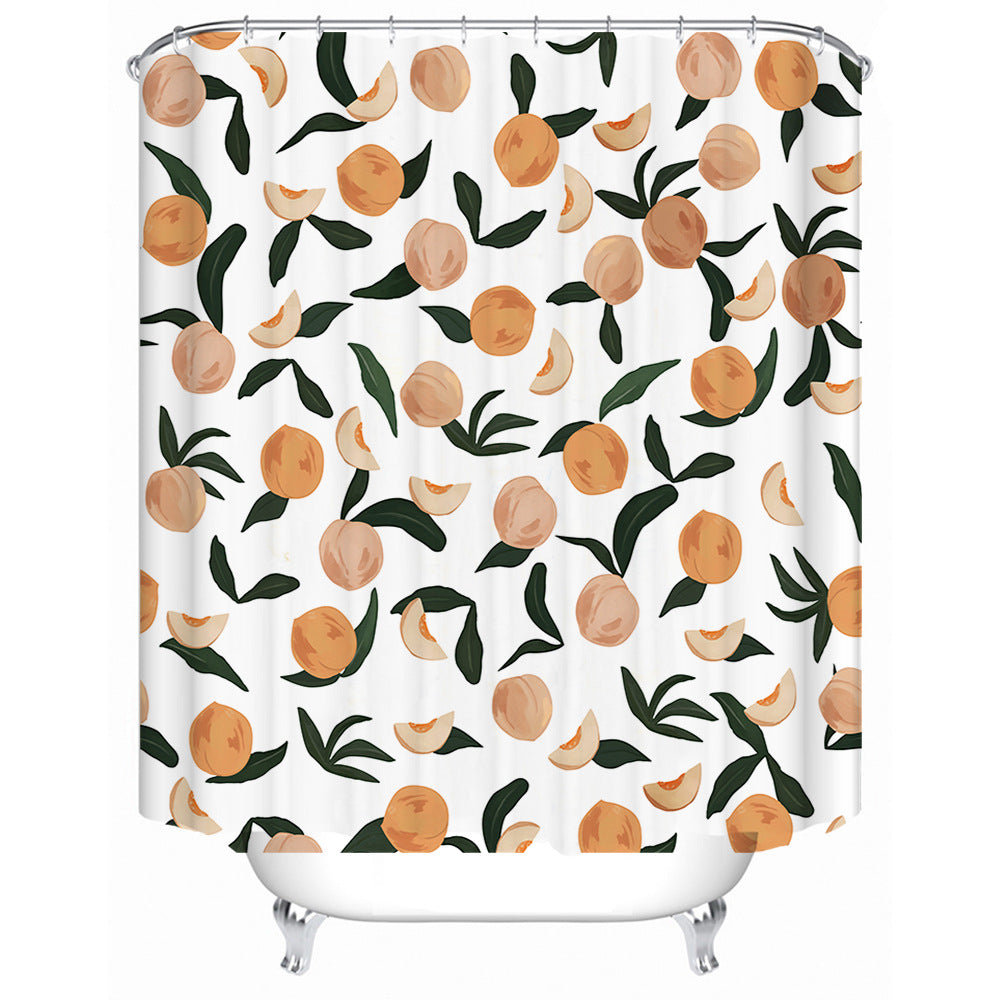 Colorful Citrus Print Shower Curtain Bowlift