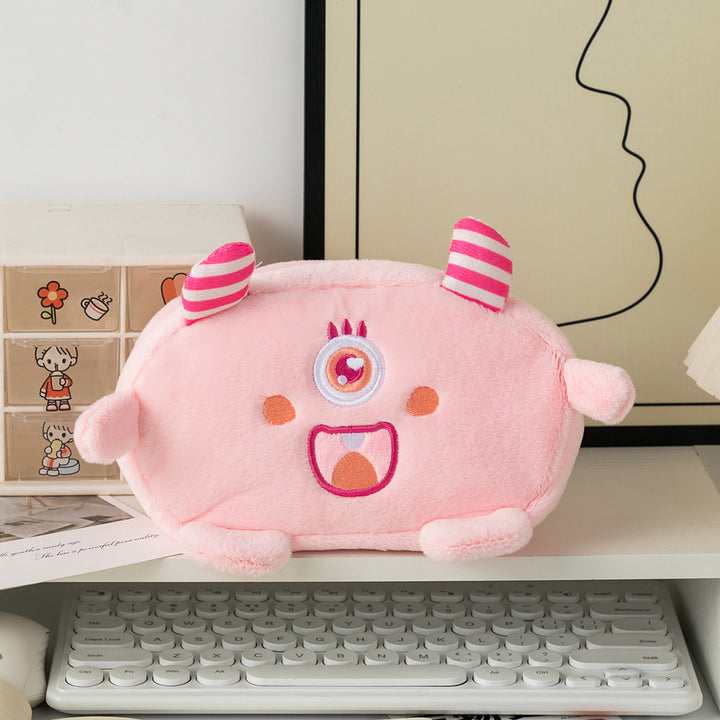 Plush Monster-Shaped Pencil Case Bowlift