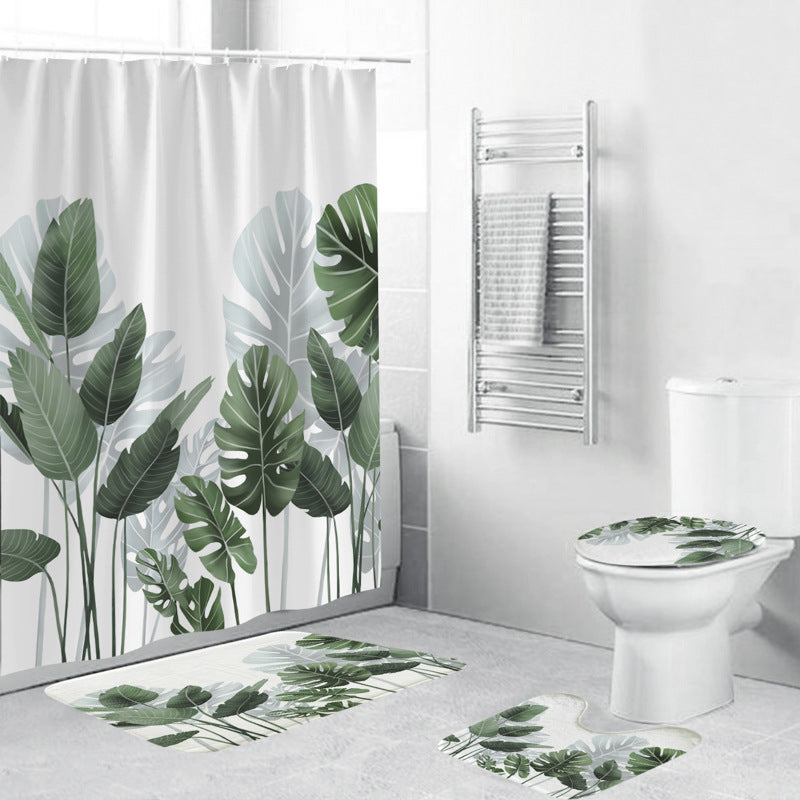 Floral-Patterned Bathroom Accessory Set Bowlift