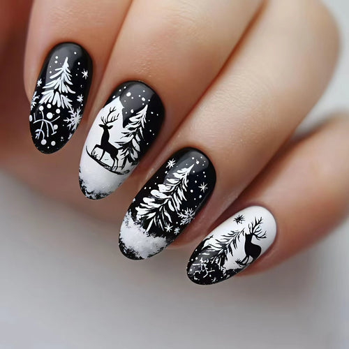 Snowy Winter-Themed Nail Art Bowlift