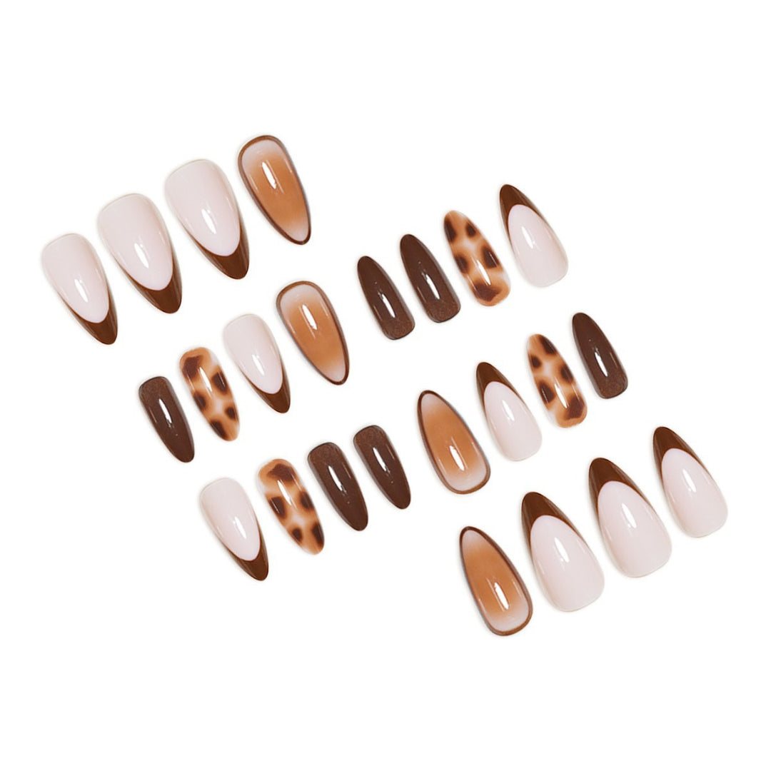 Artistic Decorative Stiletto Press-On Nails Bowlift