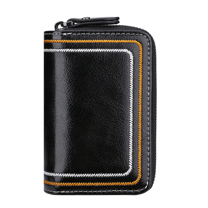 Multi-Functional Leather Zippered Wallet