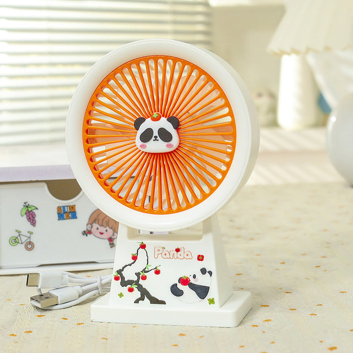 Ladies portable mini fan with cute panda design Bowlift