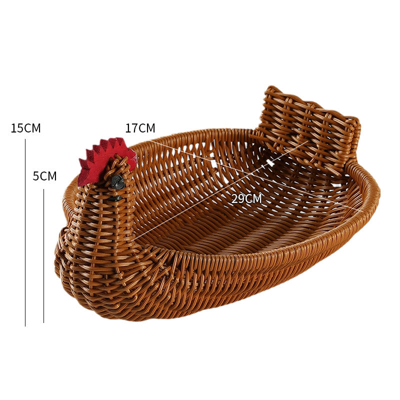 Decorative Woven Duck-Shaped Storage Basket Bowlift