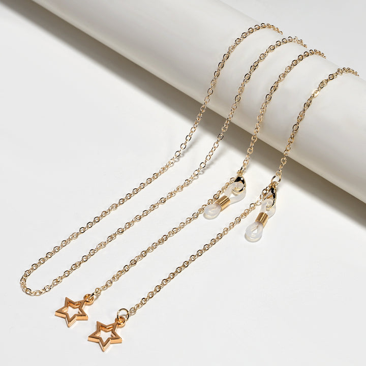 Stylish Star-Embellished Eyewear Chain Bowlift