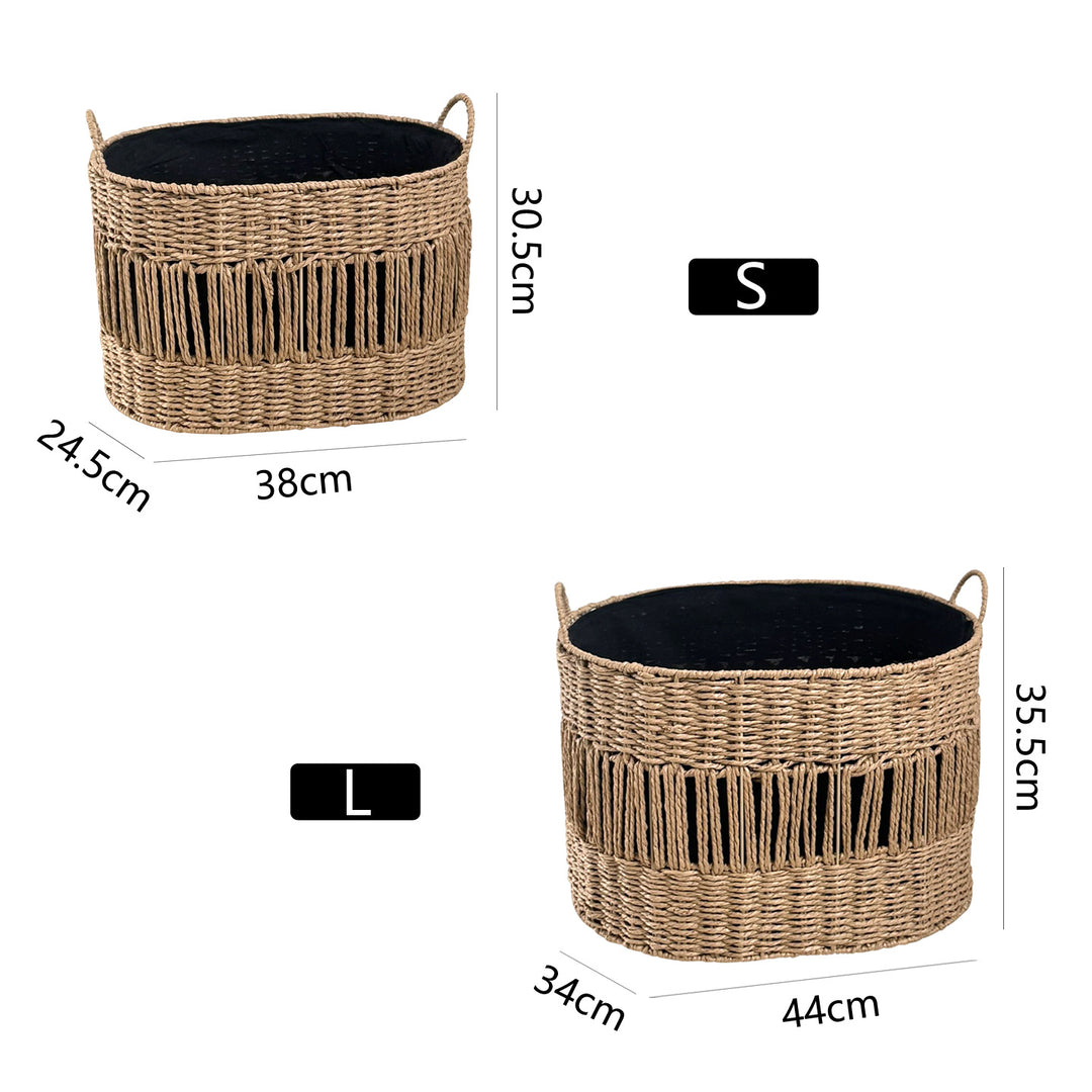 Storage basket with elegant fringe design Bowlift