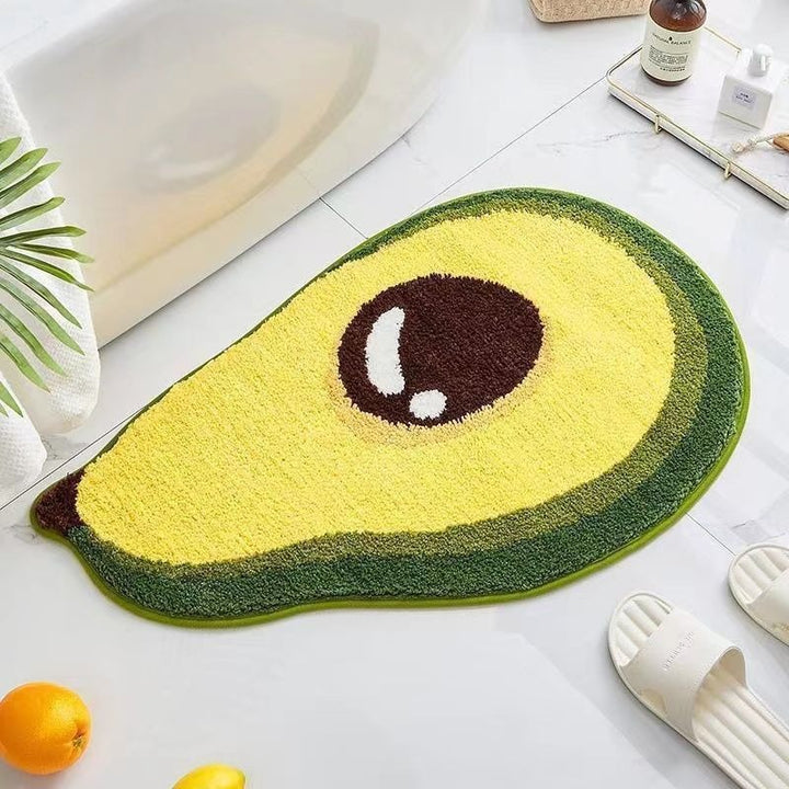 Lemon-Shaped Bath Mat Bowlift