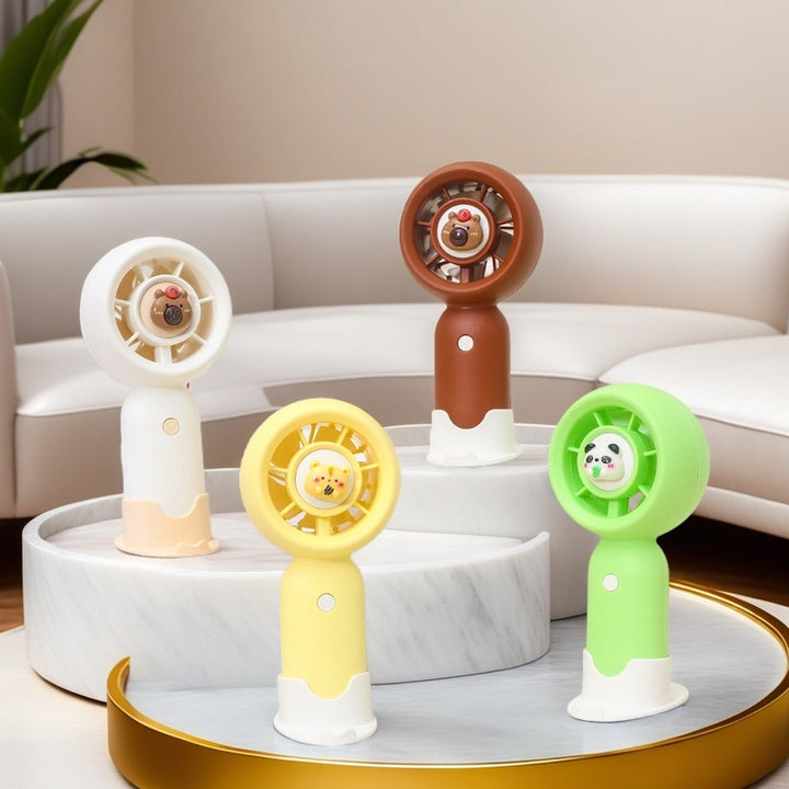 Ladies Portable Mini Fan with Cheeky Animal Designs Bowlift