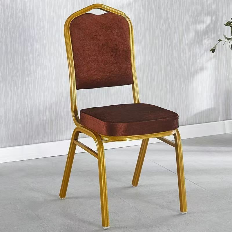 Elegant Upholstered Dining Chair with Gold Frame Bowlift