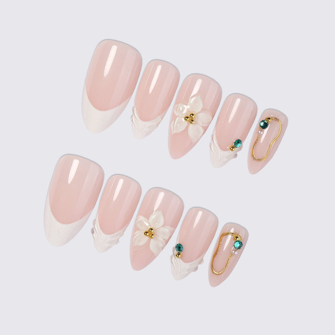 Elegant Decorative Press-On Nail Set Bowlift 1788495787