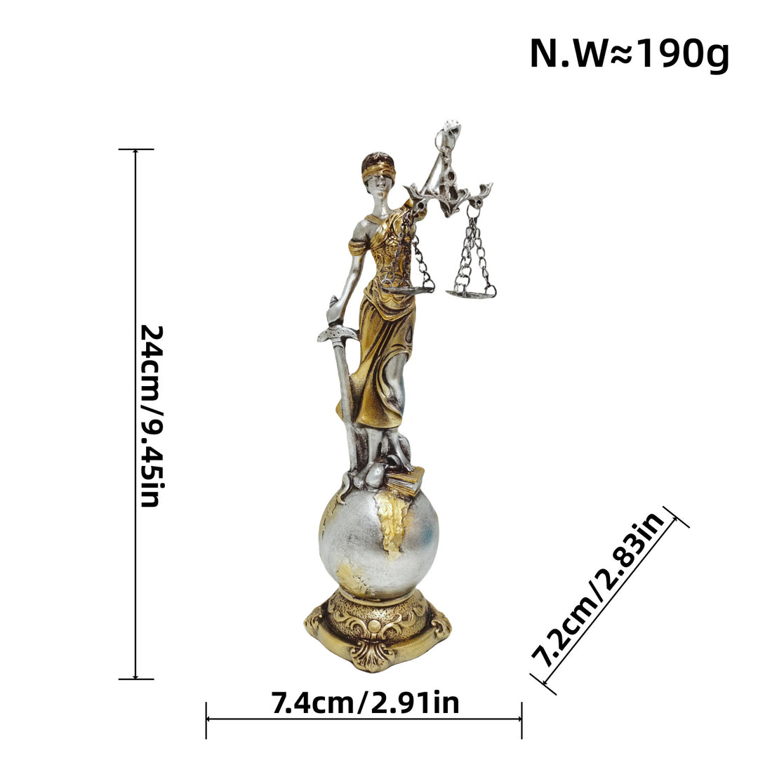 Elegant statue of Justitia in artistic details Bowlift