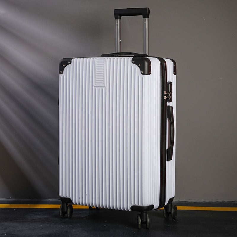 Hard shell suitcase with 360-degree wheel system and integrated safety feature Bowlift