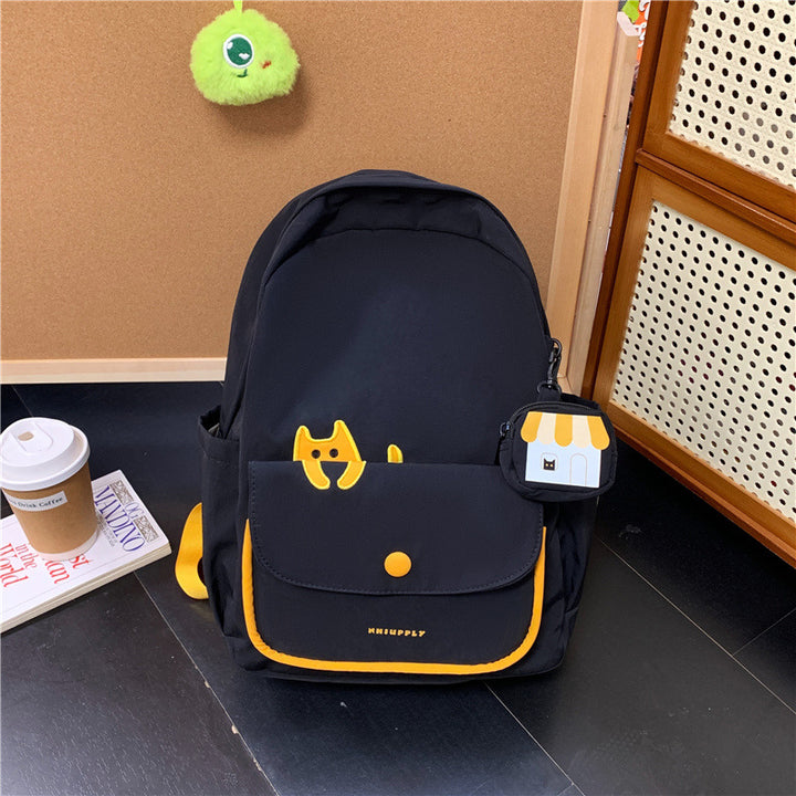 Playful backpack with cat design and versatile compartments Bowlift