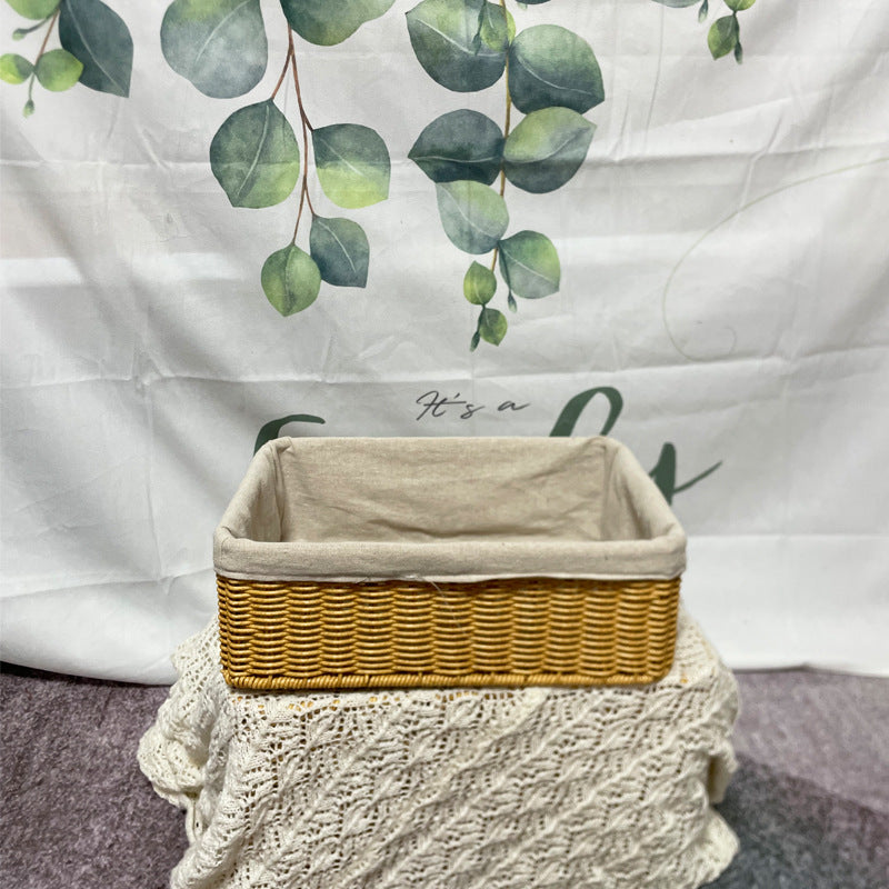 Handcrafted Rectangular Storage Basket Bowlift