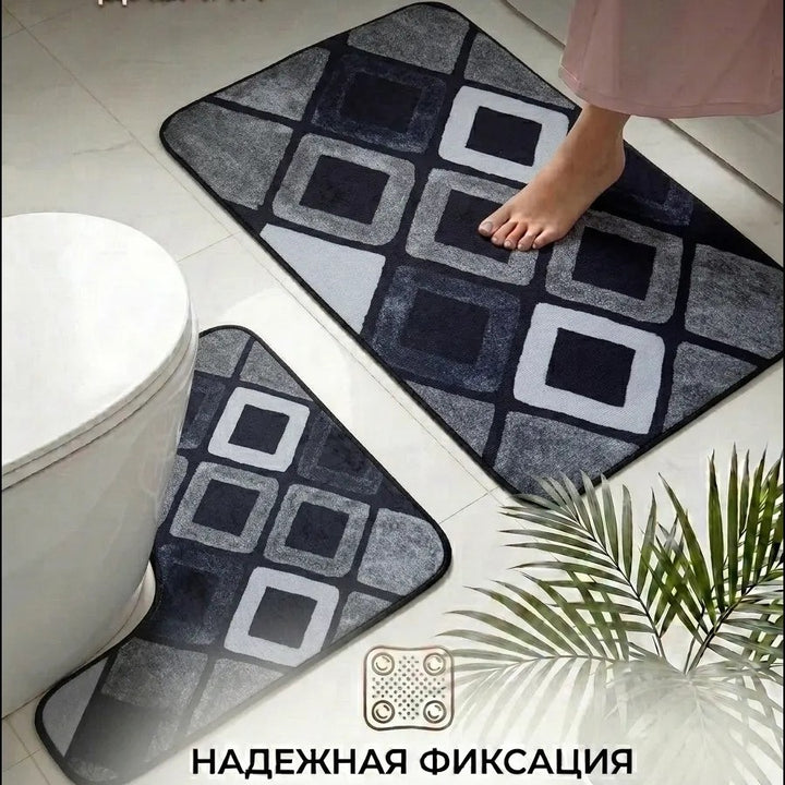 Soft and Absorbent Bathroom Mat Set Bowlift