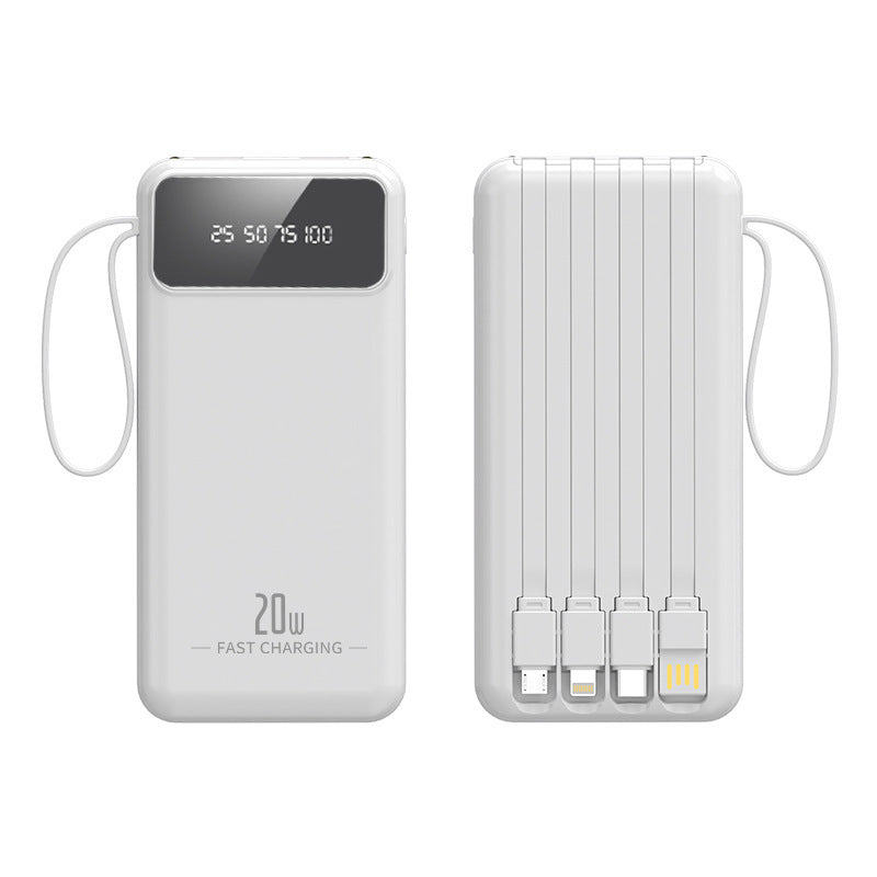 High-performance power bank with integrated charging cables and digital display Bowlift