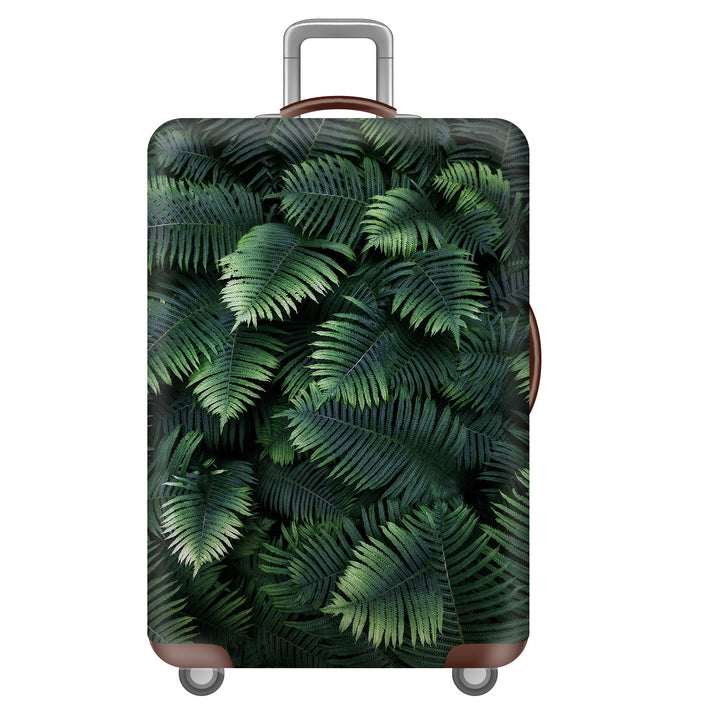 Unisex non-elastic suitcase cover with tropical leaf pattern, stretch protective cover for hard shell and soft case Bowlift