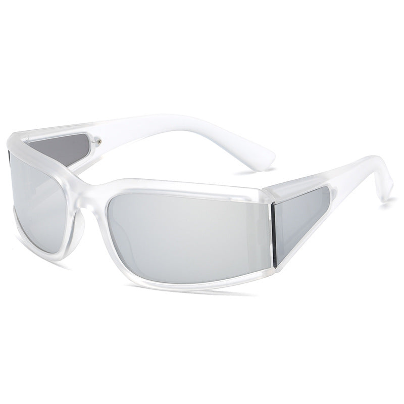 Women's sports sunglasses with particularly ergonomic design and side glare protection Bowlift