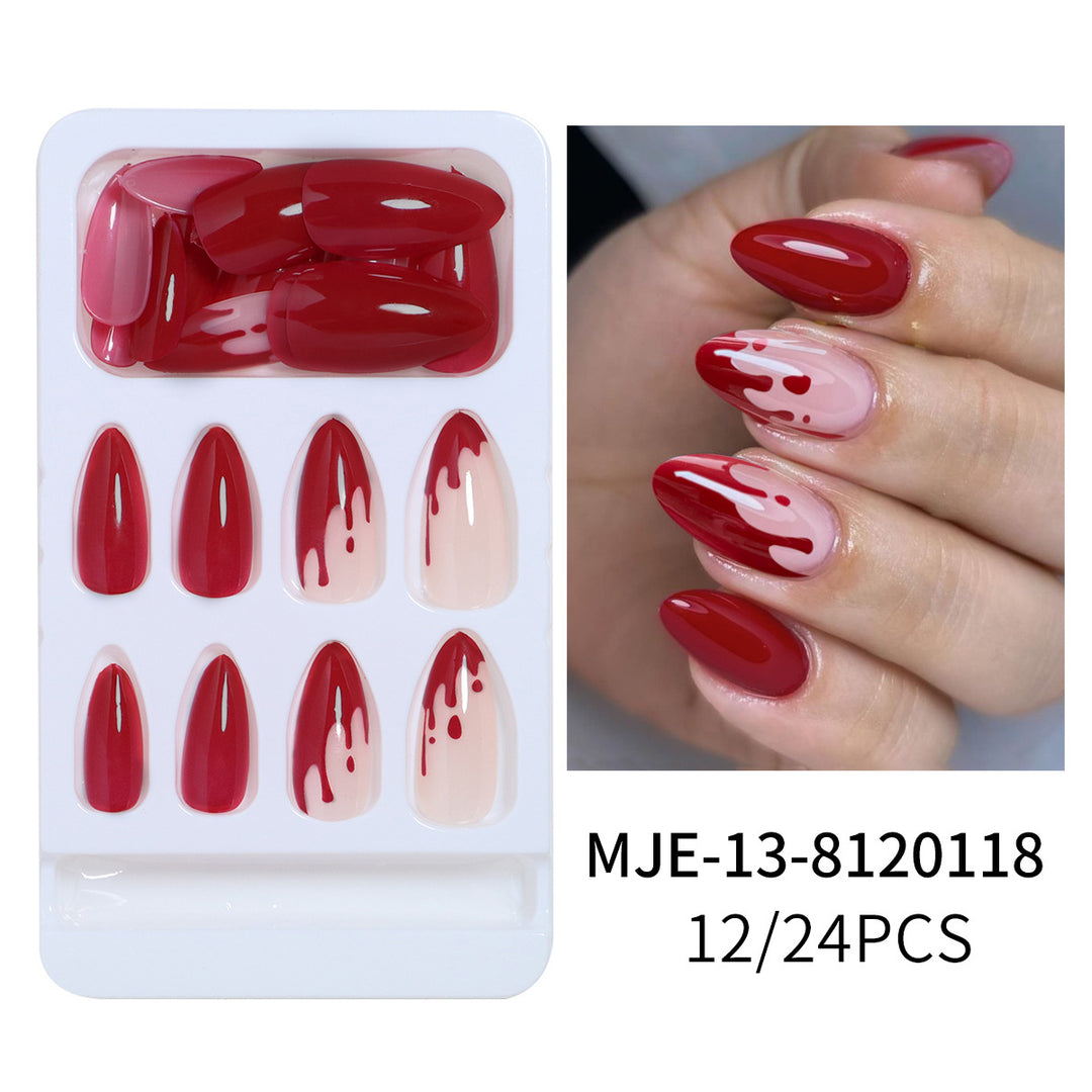 Artistic Abstract Press-On Nail Set Bowlift