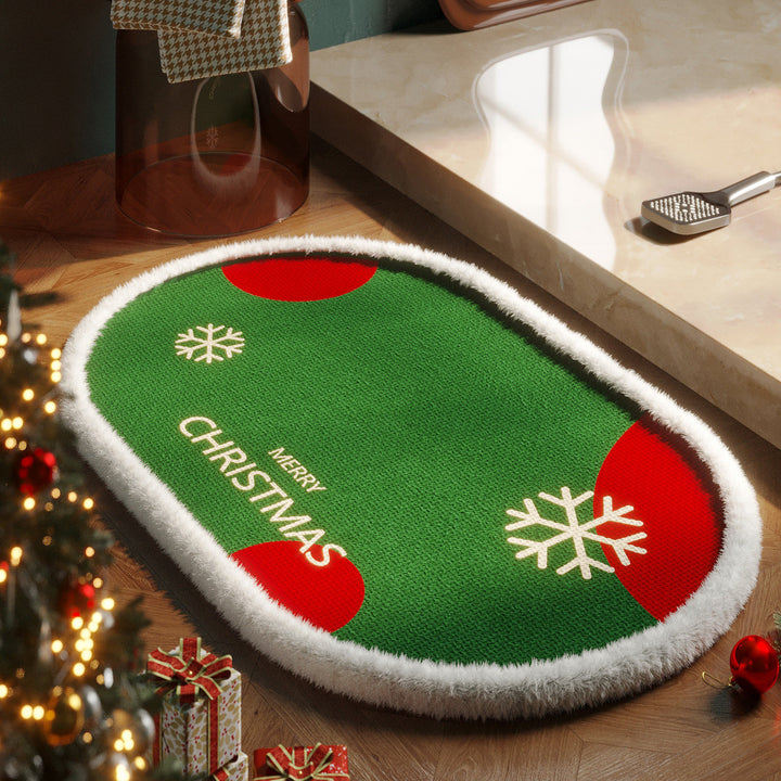 Cozy Holiday-Themed Bath Mat Bowlift