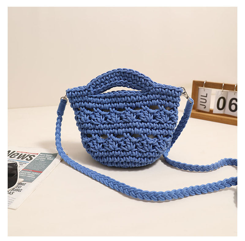 Playful macrame handbag with textured surface Bowlift