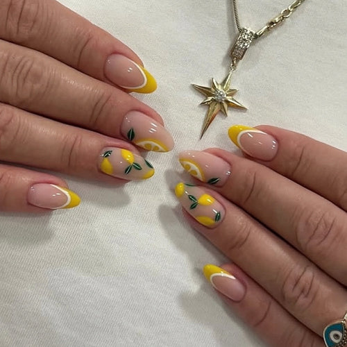 Citrus-Inspired Nail Art Design Bowlift
