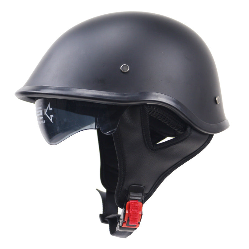 Classic Lightweight Motorcycle Helmet with Adjustable Visor Bowlift
