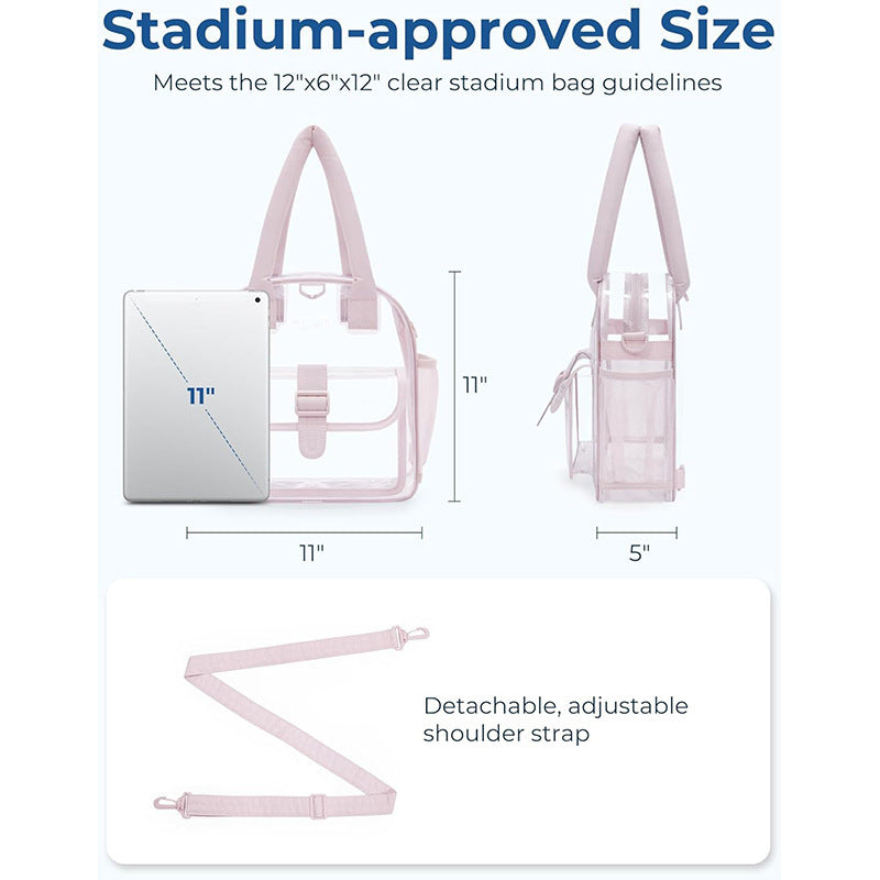 Transparent handbag with multitasking interior compartment Bowlift