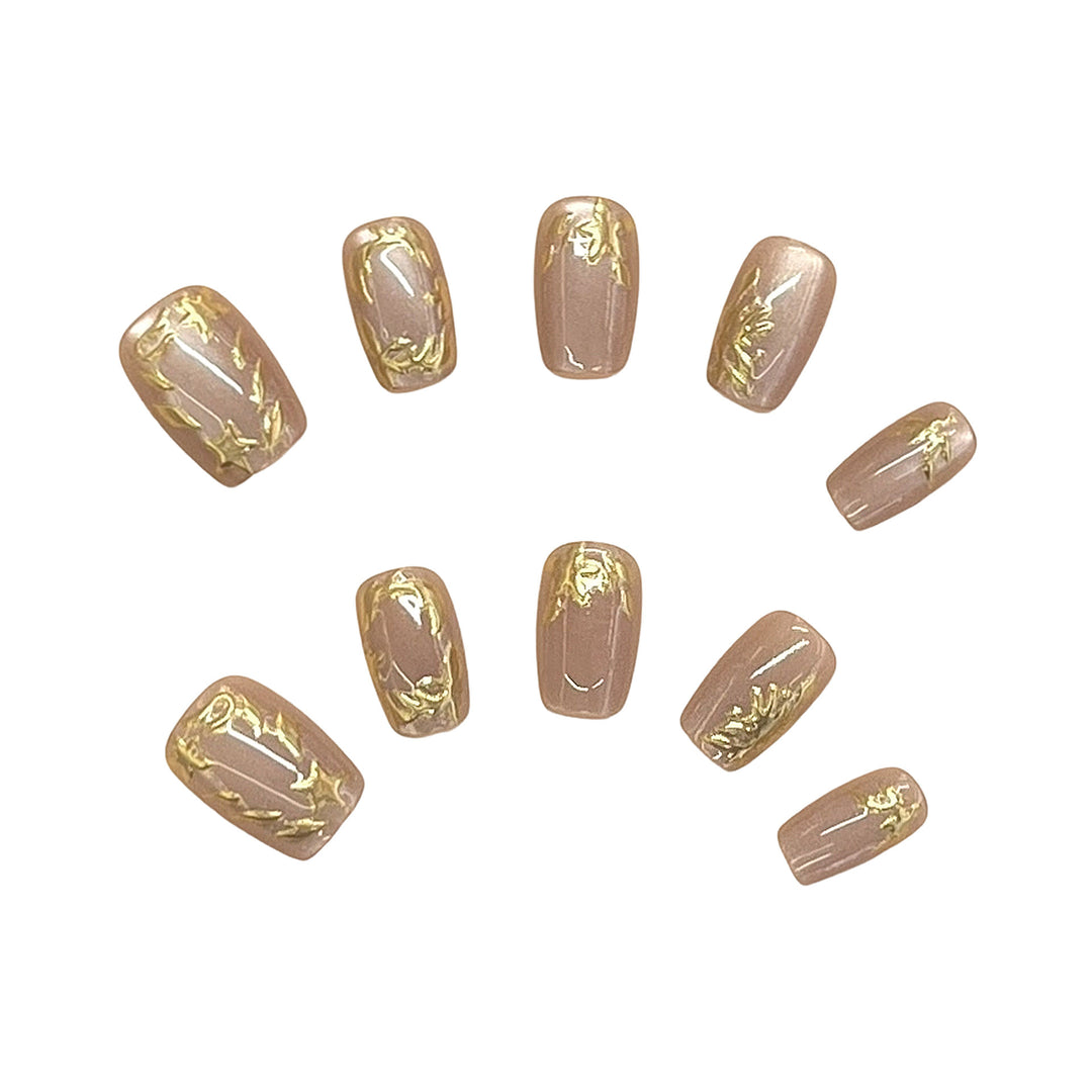 Elegant Press-On Nail Set Bowlift