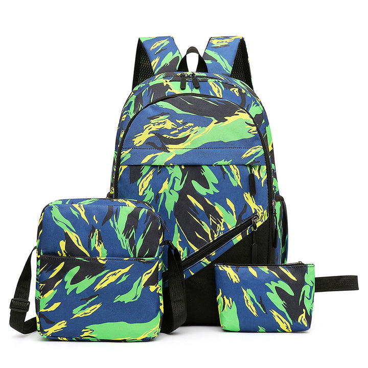 Fashionable backpack set with multiple compartments Bowlift