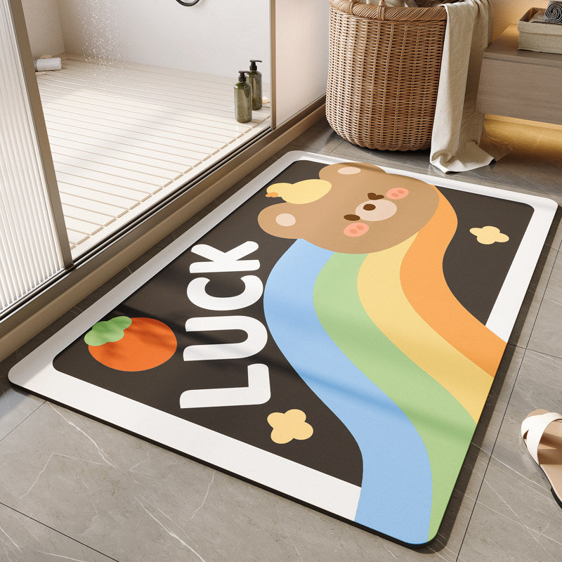 Decorative Floral Bath Mat Bowlift