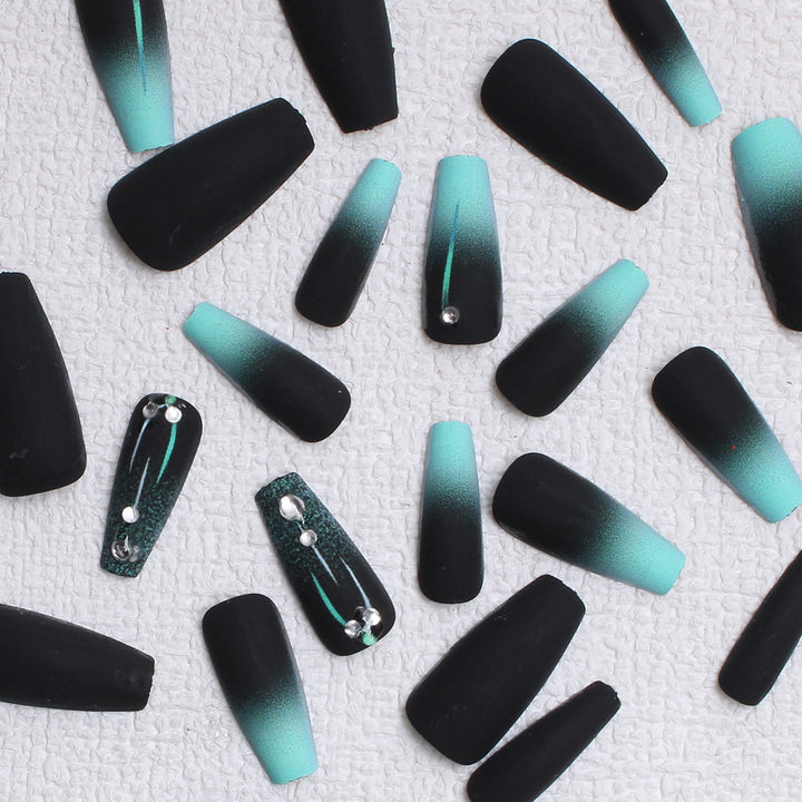 Matte Ombre Press-On Nail Design Bowlift